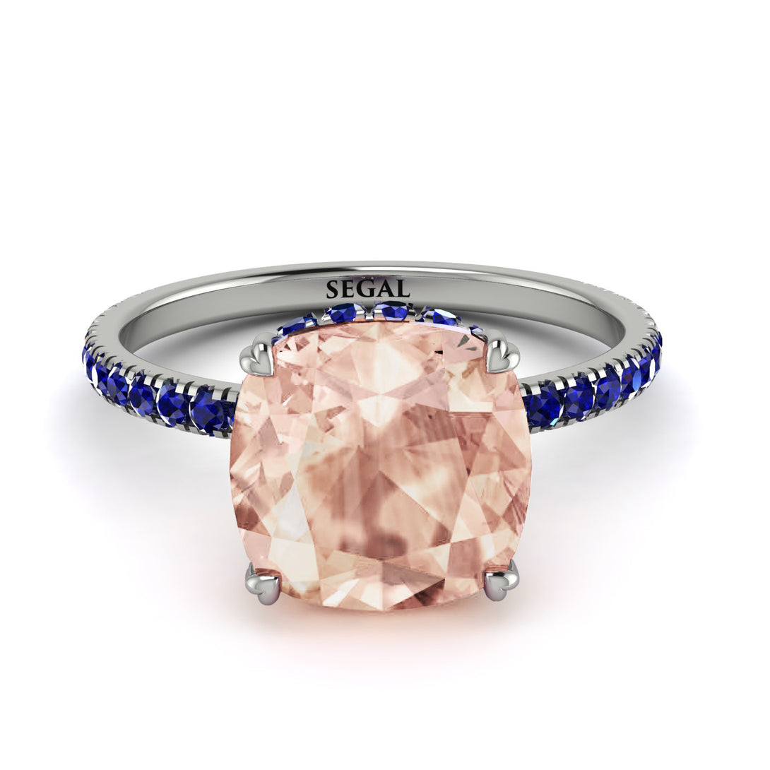 Cushion Hidden Morganite Ring - Nova No. 915