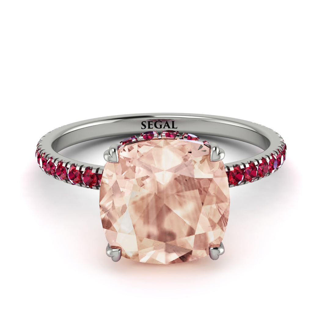 Cushion Hidden Morganite Ring - Nova No. 912
