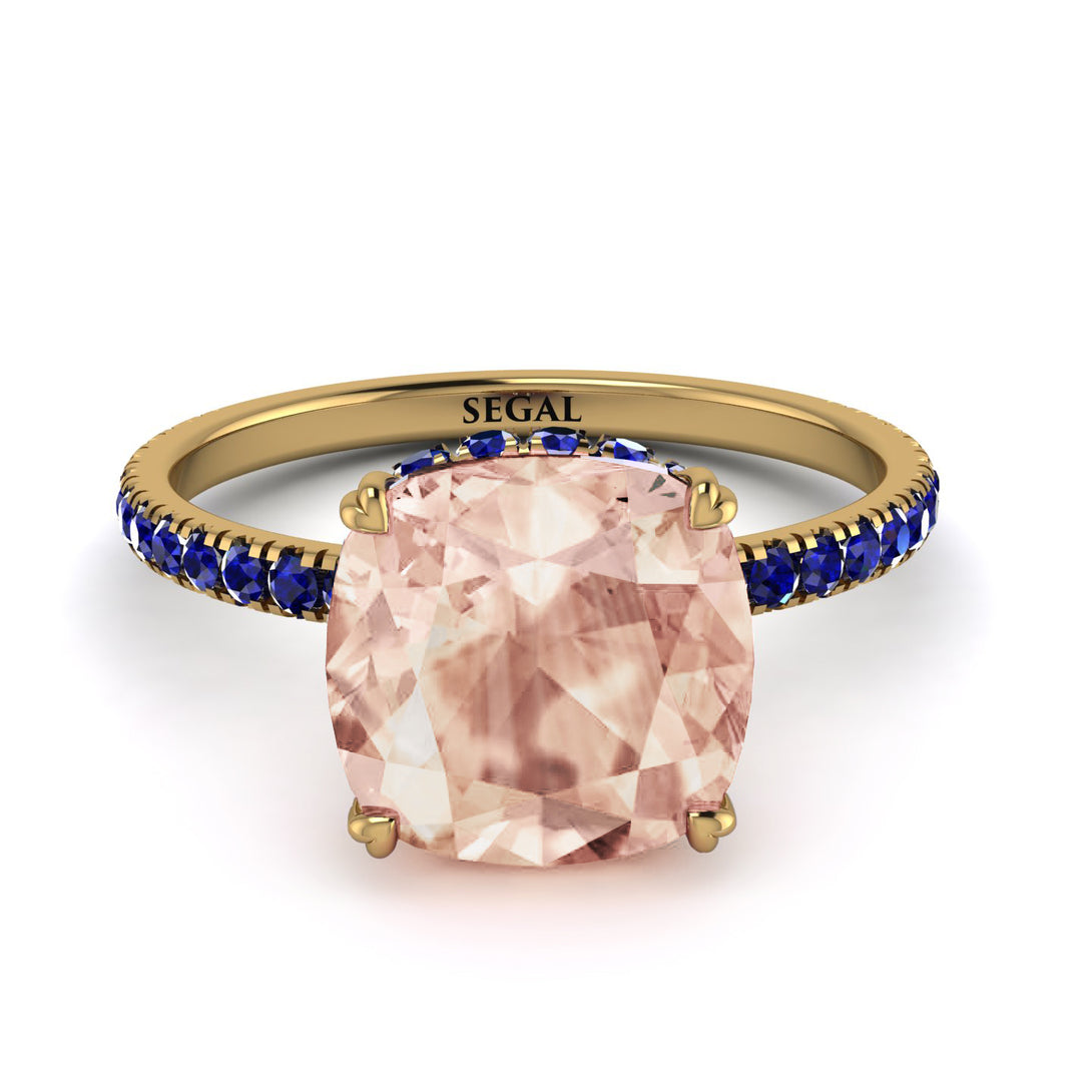 Cushion Hidden Morganite Ring - Nova No. 913