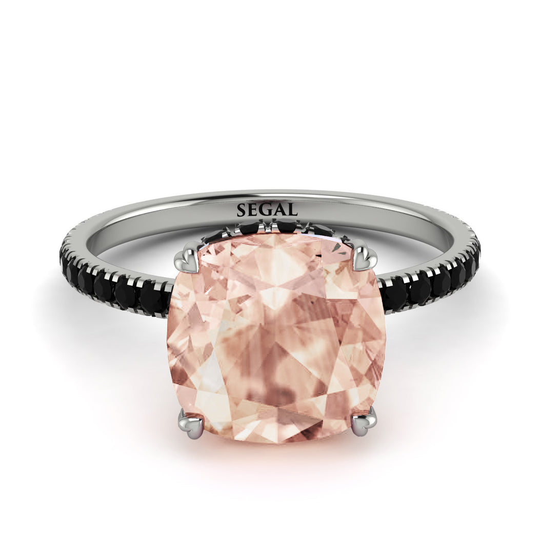 Cushion Hidden Morganite Ring - Nova No. 909