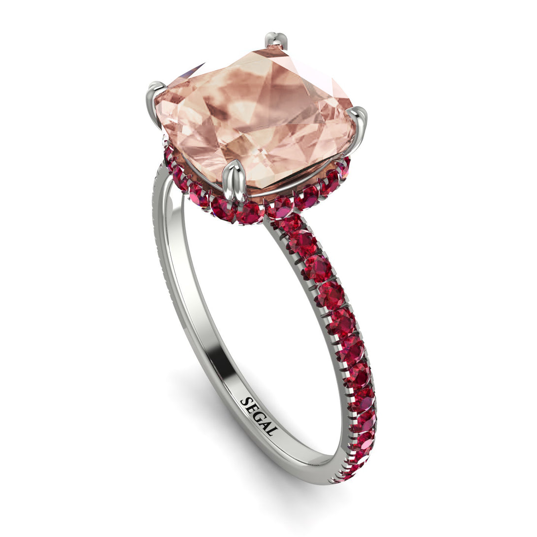 Cushion Hidden Morganite Ring - Nova No. 912