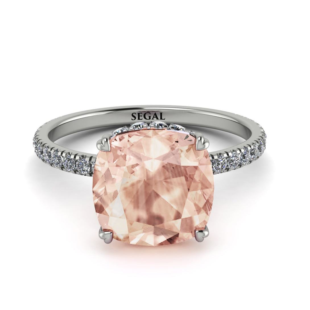 Cushion Hidden Morganite Ring - Nova No. 903