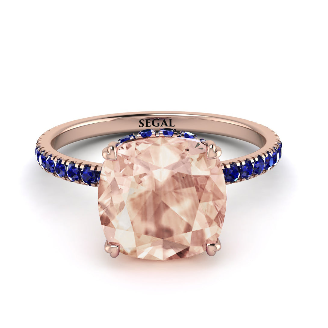 Cushion Hidden Morganite Ring - Nova No. 914