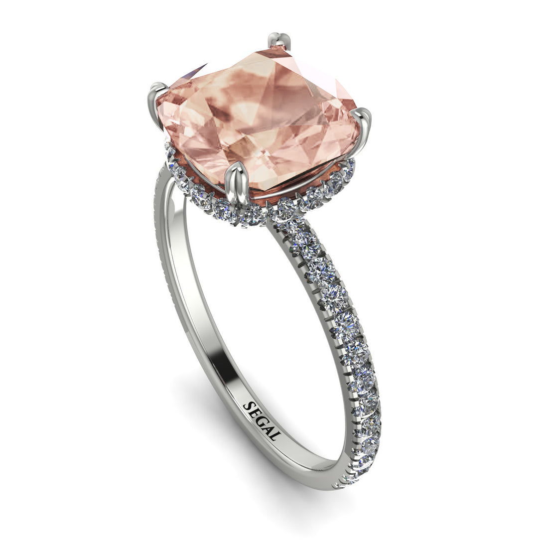 Cushion Hidden Morganite Ring - Nova No. 903