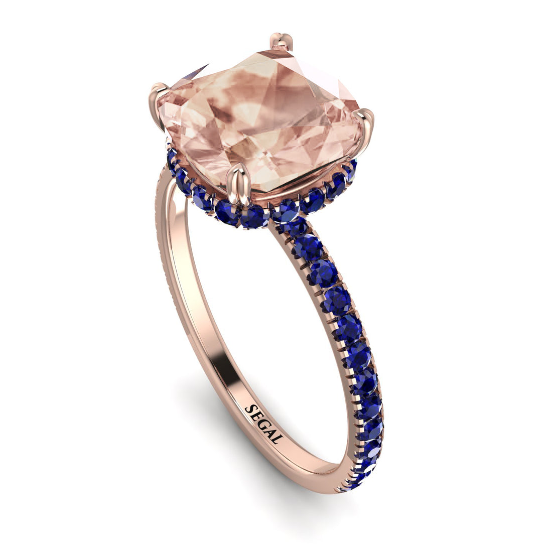 Cushion Hidden Morganite Ring - Nova No. 914