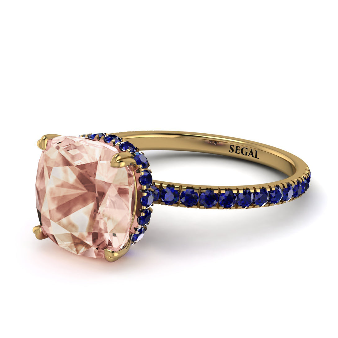 Cushion Hidden Morganite Ring - Nova No. 913