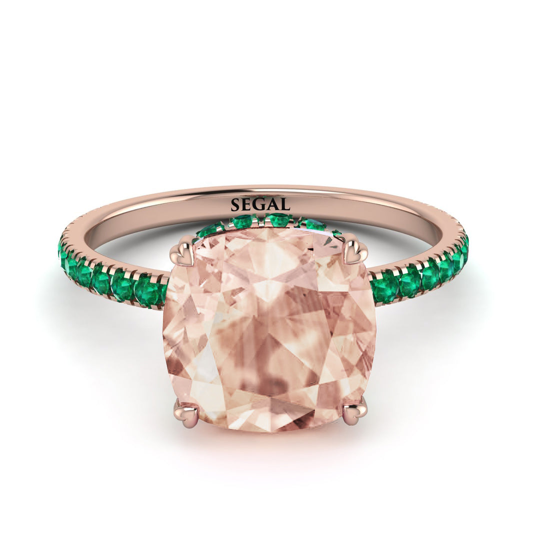 Cushion Hidden Morganite Ring - Nova No. 905