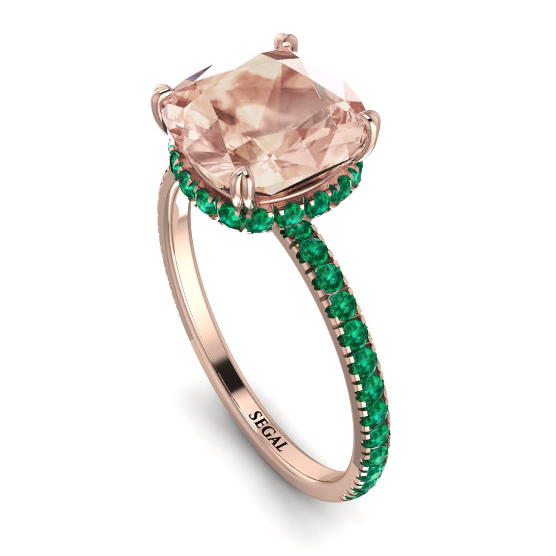 Cushion Hidden Morganite Ring - Nova No. 905