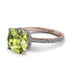 Cushion Hidden Peridot Ring - Nova No. 702