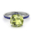 Cushion Hidden Peridot Ring - Nova No. 715
