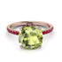 Cushion Hidden Peridot Ring - Nova No. 711