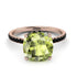 Cushion Hidden Peridot Ring - Nova No. 708