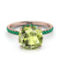 Cushion Hidden Peridot Ring - Nova No. 705