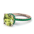 Cushion Hidden Peridot Ring - Nova No. 705