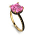Cushion Hidden Pink Moissanite Ring - Nova No. 807