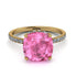 Cushion Hidden Pink Moissanite Ring - Nova No. 801 image 2