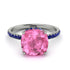 Cushion Hidden Pink Moissanite Ring - Nova No. 815