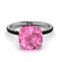 Cushion Hidden Pink Moissanite Ring - Nova No. 809