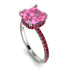 Cushion Hidden Pink Moissanite Ring - Nova No. 812 image 3
