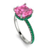 Cushion Hidden Pink Moissanite Ring - Nova No. 806 image 3