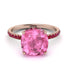 Cushion Hidden Pink Moissanite Ring - Nova No. 811