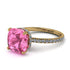 Cushion Hidden Pink Moissanite Ring - Nova No. 801