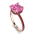 Cushion Hidden Pink Moissanite Ring - Nova No. 811