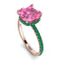 Cushion Hidden Pink Moissanite Ring - Nova No. 805 image 3