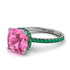 Cushion Hidden Pink Moissanite Ring - Nova No. 806 image 1