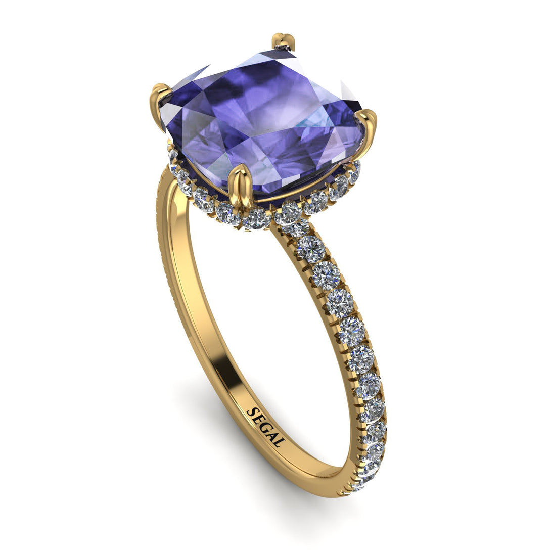 Cushion Hidden Tanzanite Ring - Nova No. 201