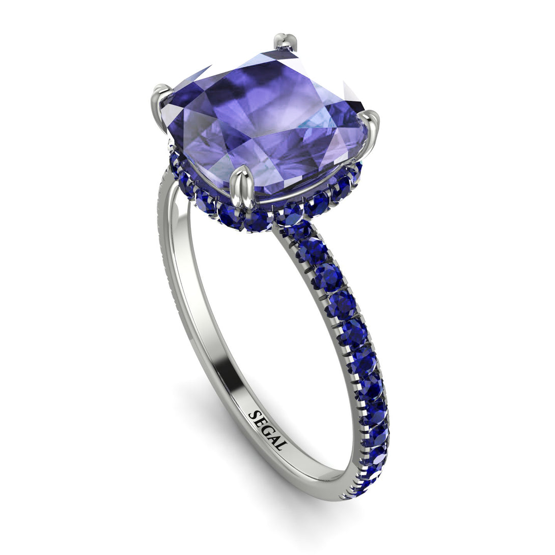 Cushion Hidden Tanzanite Ring - Nova No. 215