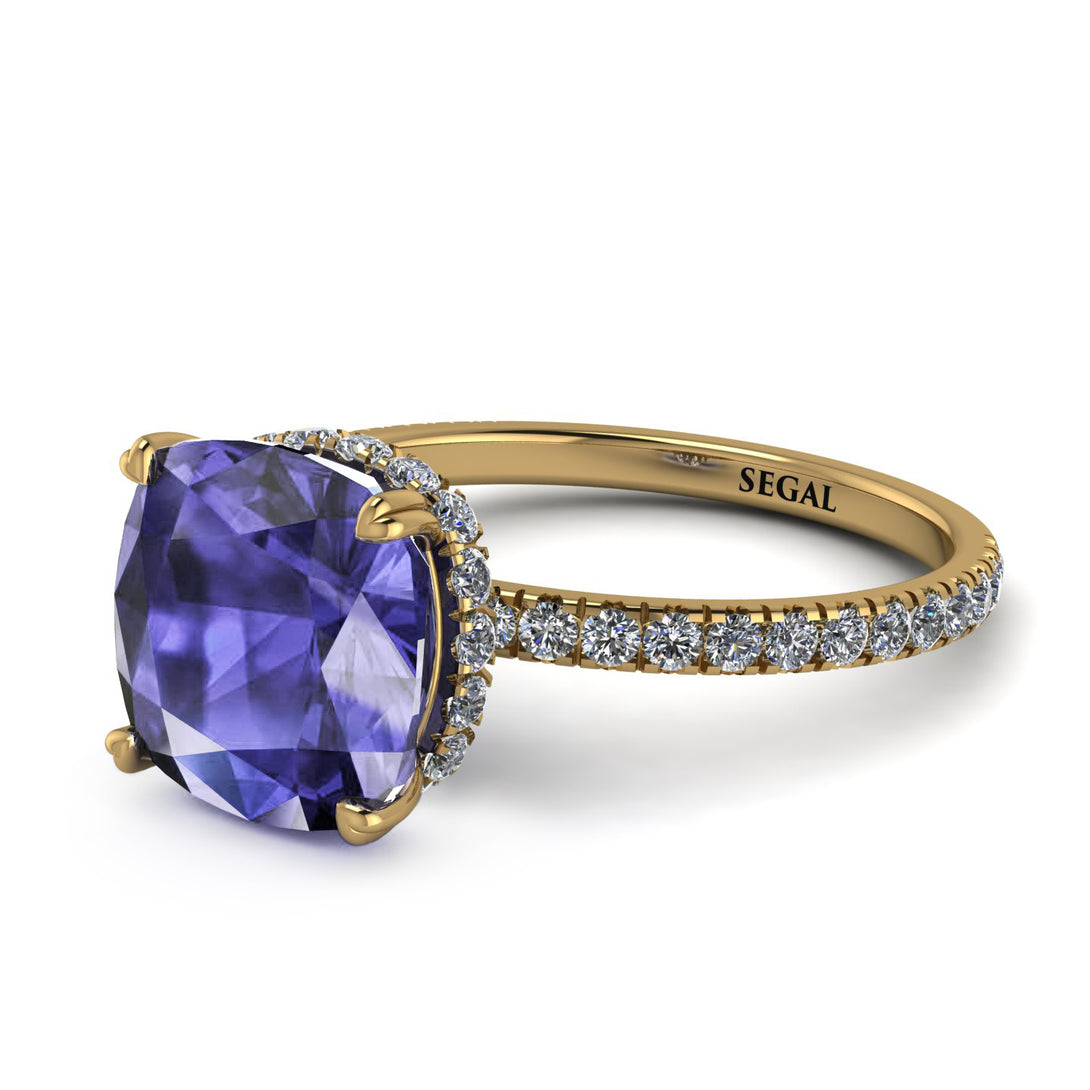Cushion Hidden Tanzanite Ring - Nova No. 201