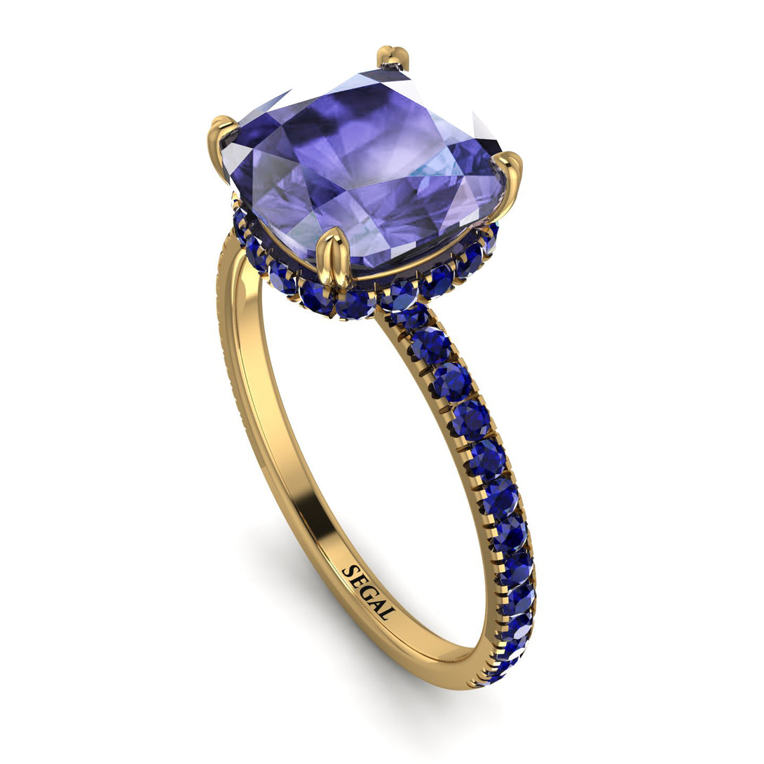 Cushion Hidden Tanzanite Ring - Nova No. 213