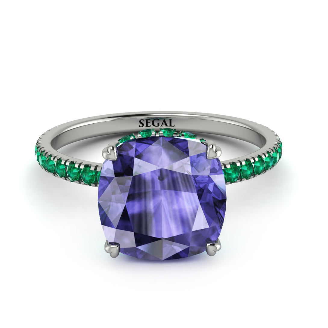 Cushion Hidden Tanzanite Ring - Nova No. 206