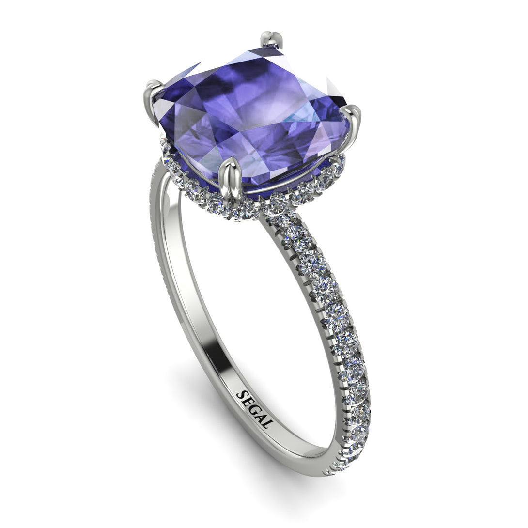 Cushion Hidden Tanzanite Ring - Nova No. 203