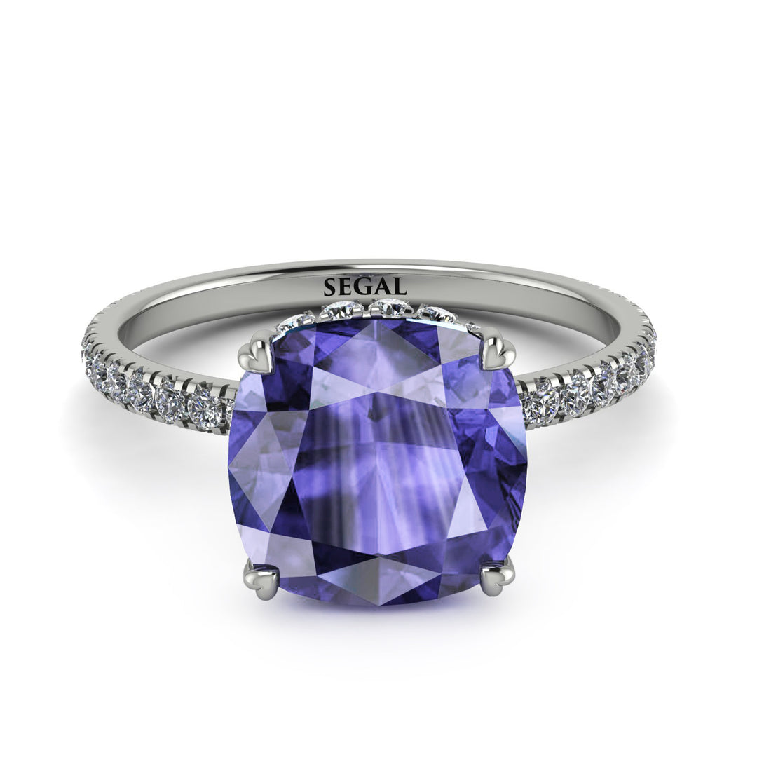 Cushion Hidden Tanzanite Ring - Nova No. 203