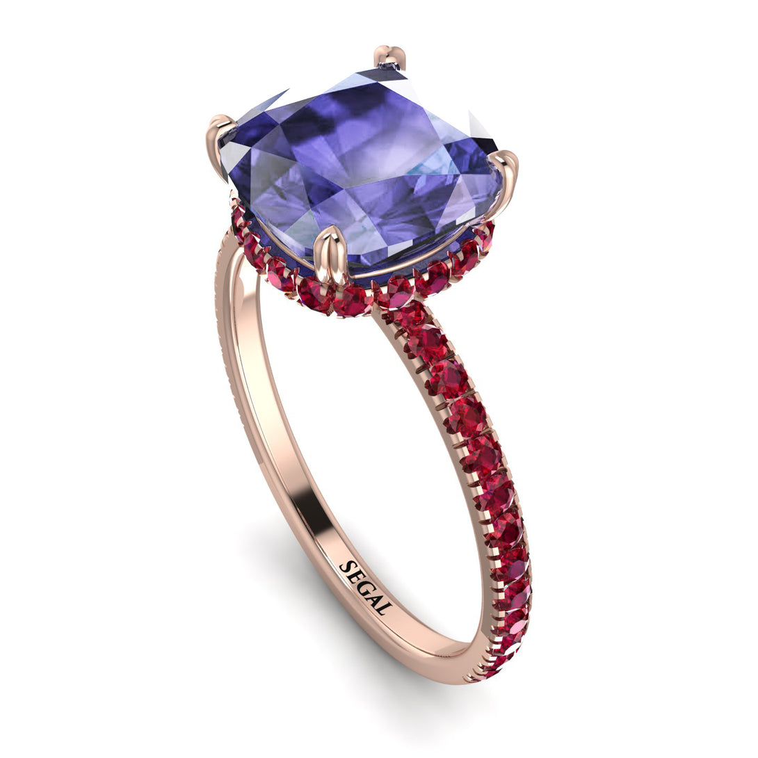 Cushion Hidden Tanzanite Ring - Nova No. 211