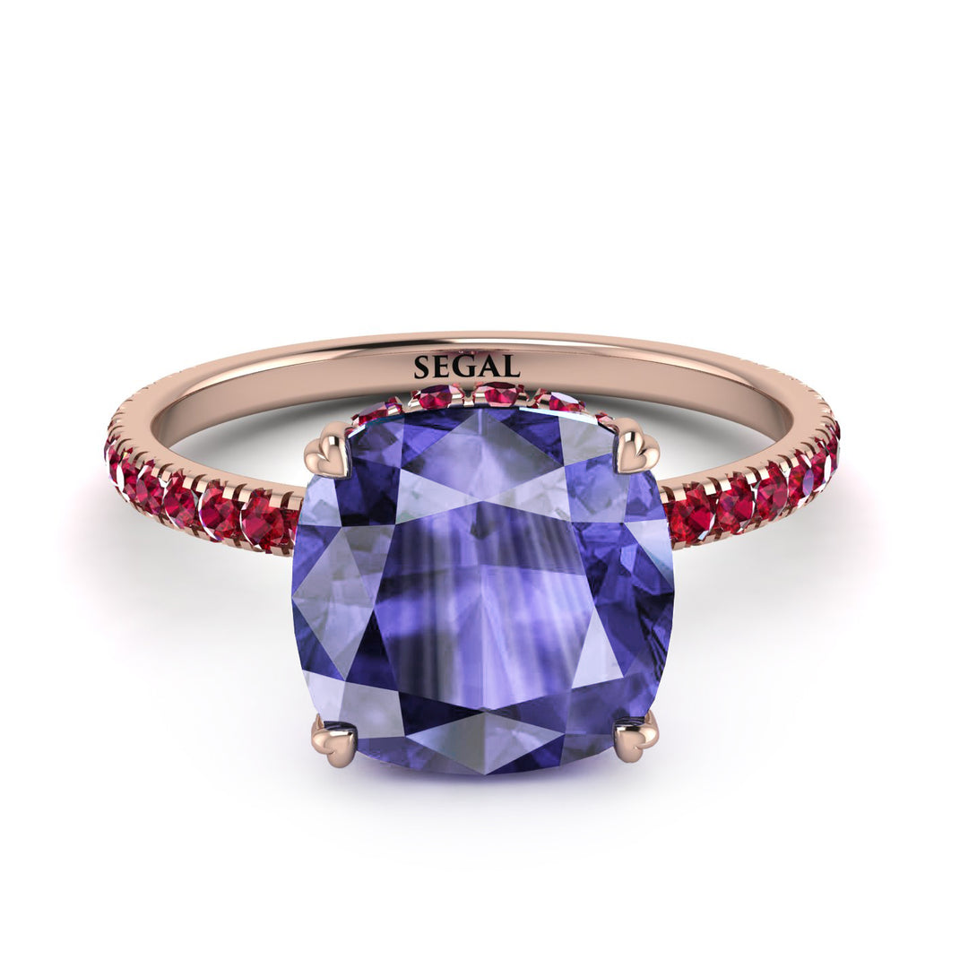 Cushion Hidden Tanzanite Ring - Nova No. 211