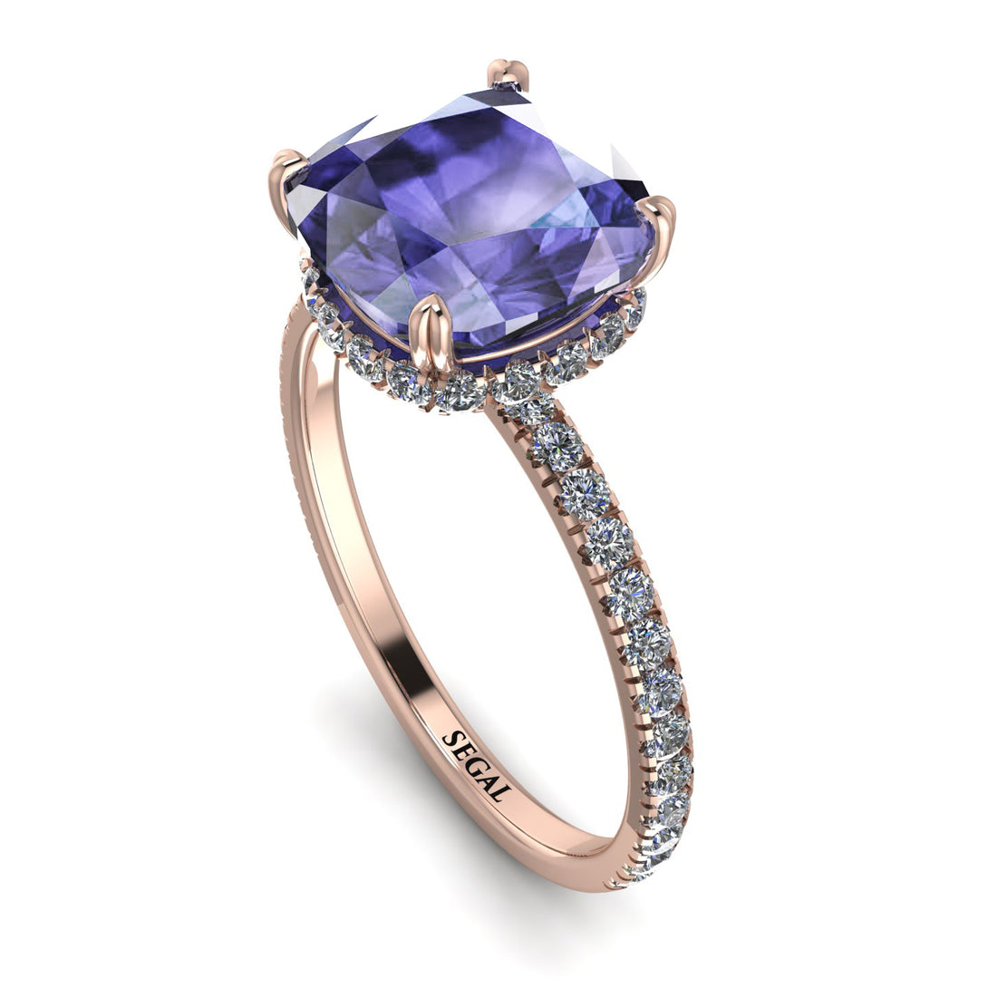 Cushion Hidden Tanzanite Ring - Nova No. 202