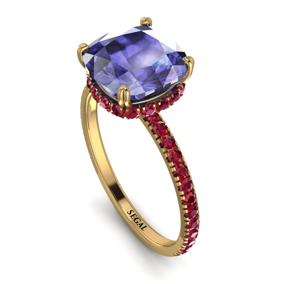 Cushion Hidden Tanzanite Ring - Nova No. 210