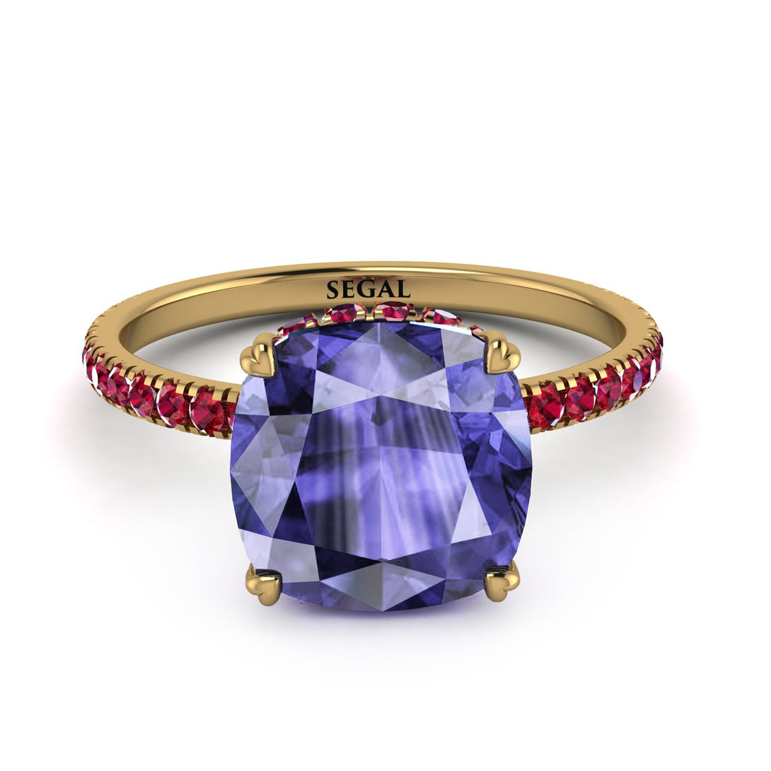 Cushion Hidden Tanzanite Ring - Nova No. 210