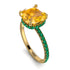 Cushion Hidden Yellow Diamond Ring - Nova No. 1004 image 3