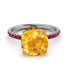 Cushion Hidden Yellow Diamond Ring - Nova No. 1012