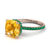 Cushion Hidden Yellow Diamond Ring - Nova No. 1005 image 1