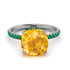 Cushion Hidden Yellow Diamond Ring - Nova No. 1006 image 2