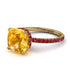 Cushion Hidden Yellow Diamond Ring - Nova No. 1010