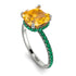 Cushion Hidden Yellow Diamond Ring - Nova No. 1006