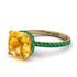 Cushion Hidden Yellow Diamond Ring - Nova No. 1004