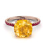 Cushion Hidden Yellow Diamond Ring - Nova No. 1011 image 2