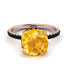 Cushion Hidden Yellow Diamond Ring - Nova No. 1008